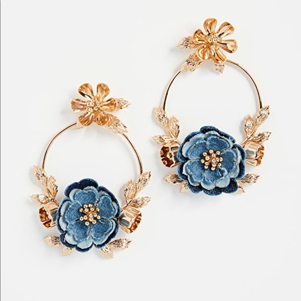 Kate Spade Denim Flower Earrings